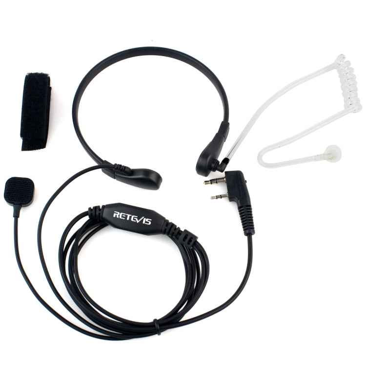 RETEVIS TK Throat PTT Covert Acoustic Tube Earphone Speaker Microphone for H-777 / RT-5R / RT-5RV / RT-B6