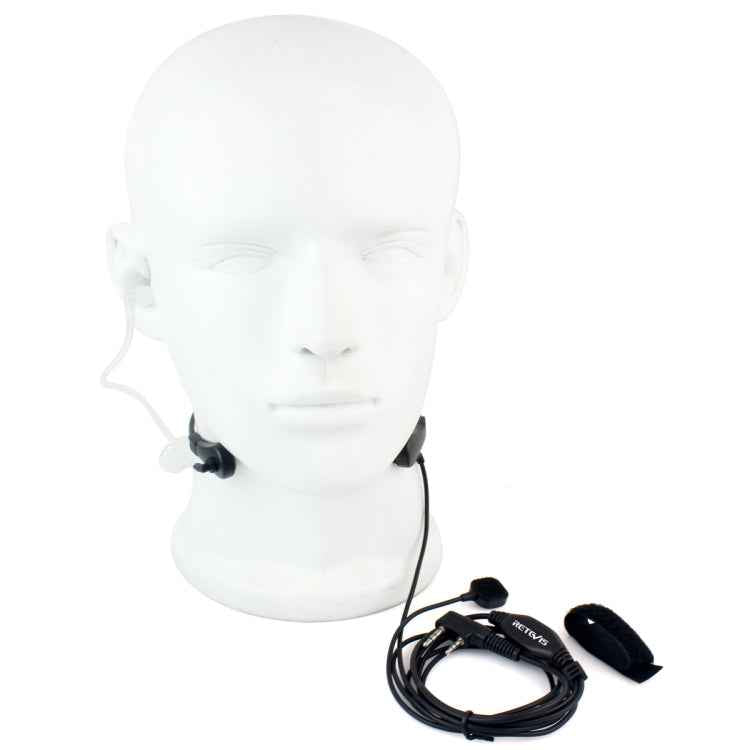 RETEVIS TK Throat PTT Covert Acoustic Tube Earphone Speaker Microphone for H-777 / RT-5R / RT-5RV / RT-B6