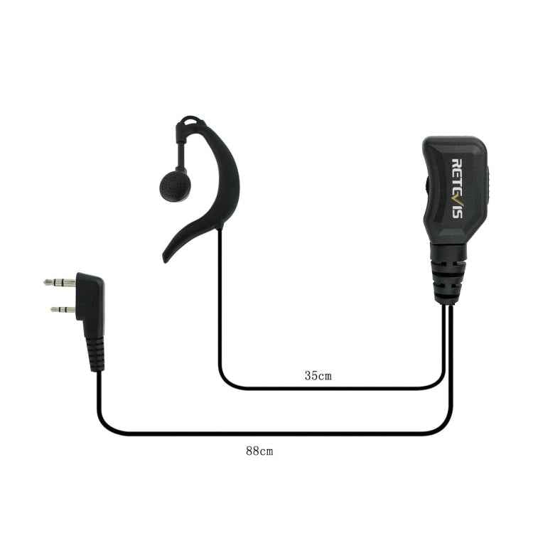 RETEVIS R-111 G Type PTT Adjustable Volume Earphone Microphone for H-777/RT-5R/RT1/RT2/RT5