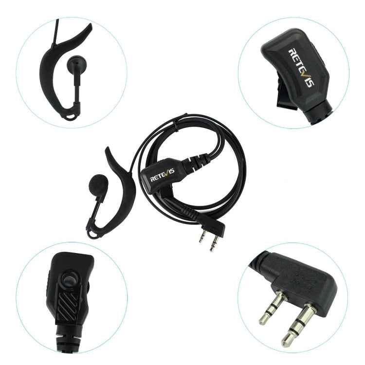 RETEVIS R-111 G Type PTT Adjustable Volume Earphone Microphone for H-777/RT-5R/RT1/RT2/RT5