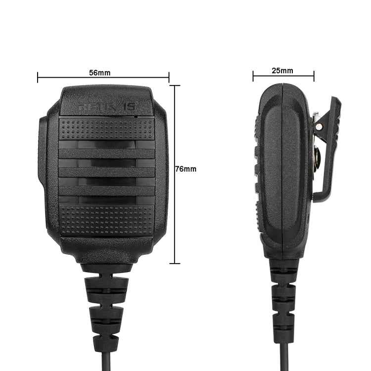 RETEVIS RS-114 IP54 Waterproof 2 Pin Speaker Microphone for H777/RT21/RT27