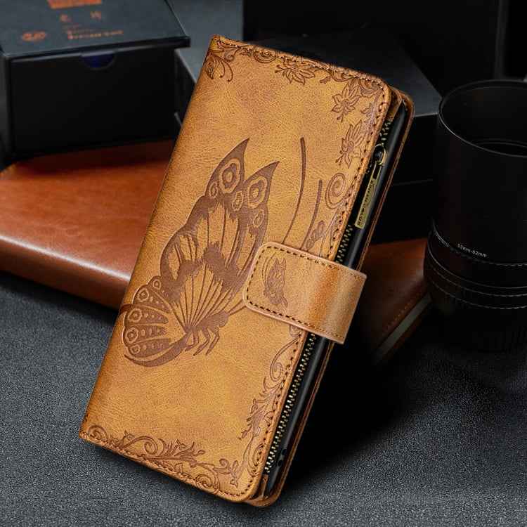Flying Butterfly Embossing Pattern Zipper Horizontal Flip Leather Case with Holder & Card Slots & Wallet, For iPhone 12, For iPhone 12 Pro, For iPhone 12 Pro Max, For Nokia 1.4, For Nokia 3.4