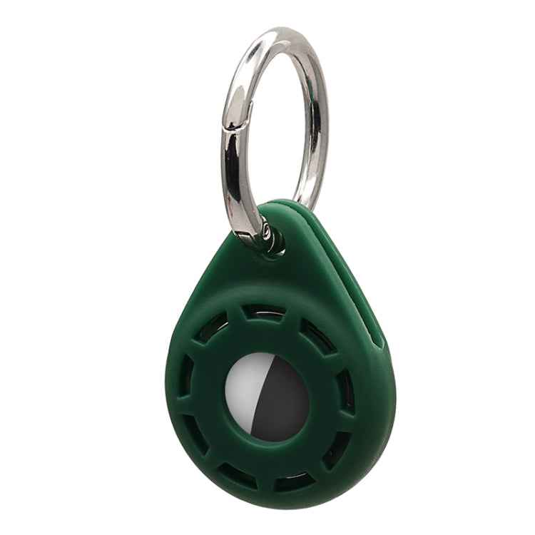Silica Gel Anti-scratch Shockproof Protective Cover Soft Case with Keychain Ring Loop, For AirTag