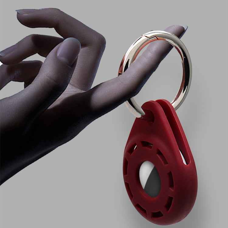 Silica Gel Anti-scratch Shockproof Protective Cover Soft Case with Keychain Ring Loop, For AirTag
