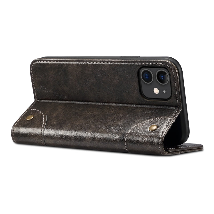 Baroque Simple Horizontal Flip Leather Case, with Holder & Card Slots & Wallet, For iPhone 11, For iPhone 11 Pro, For iPhone 11 Pro Max, For iPhone XS / X, For iPhone SE 2022 / SE 2020 / 8 / 7, For iPhone 8 Plus / 7 Plus, For iPhone XR, For iPhone XS Max