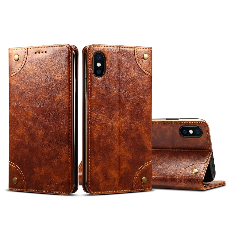 Baroque Simple Horizontal Flip Leather Case, with Holder & Card Slots & Wallet