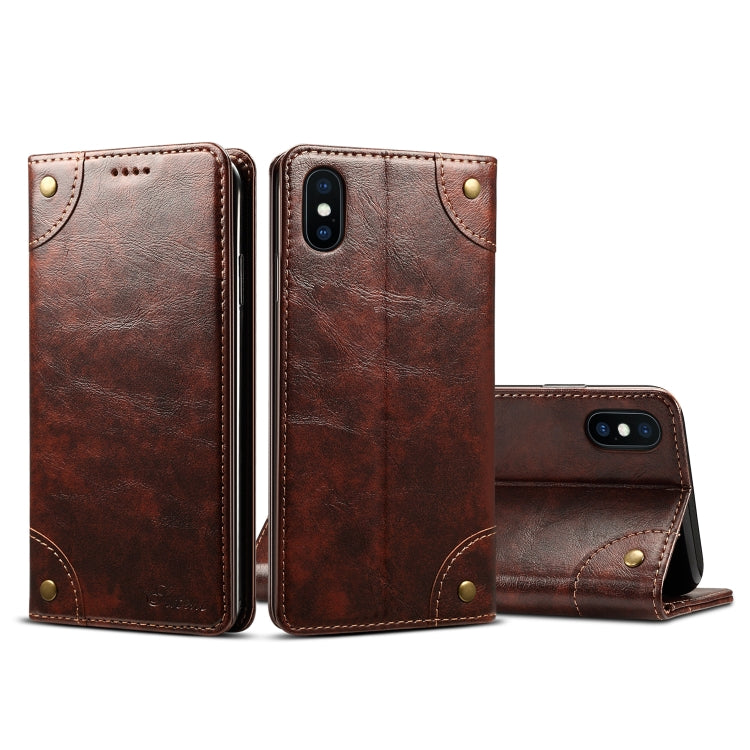 Baroque Simple Horizontal Flip Leather Case, with Holder & Card Slots & Wallet