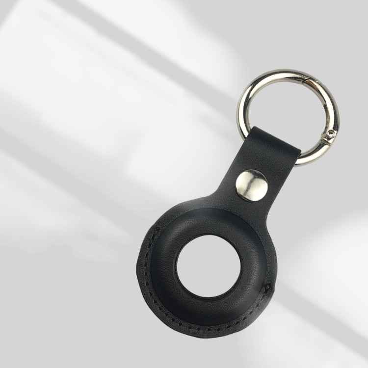 Shockproof Anti-scratch Leather Protective Case Cover Key Chain with Hang Loop For AirTag 2nd Gen / AirTag 1st Gen