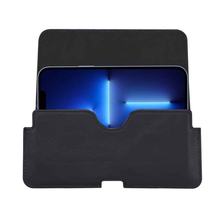 Universal Cow Leather Horizontal Mobile Phone Leather Case Waist Bag For 7.2 inch and Below Phones, For 7.2 inch and Below Phones