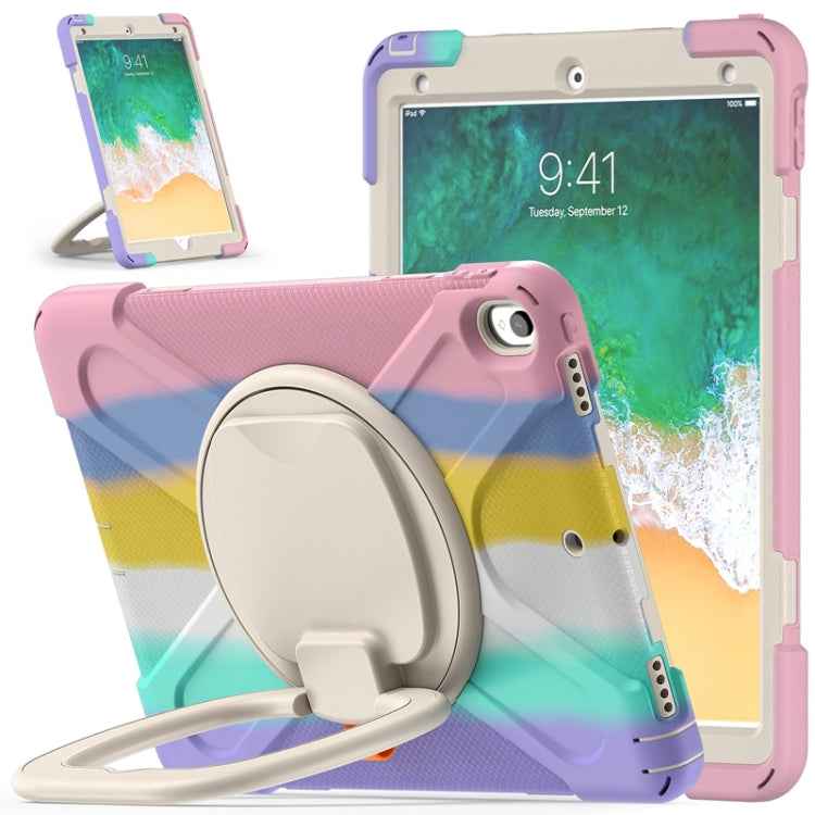 Silicone + PC Protective Case with Holder & Shoulder Strap, For iPad Pro 10.5 2017 / Air 10.5 2019