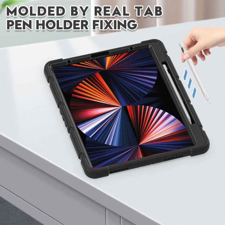 3-Layer Protection Screen Frame + PC + Silicone Shockproof Combination Case with Holder, For iPad Pro 12.9 2022 / 2021, For iPad Pro 12.9 2020