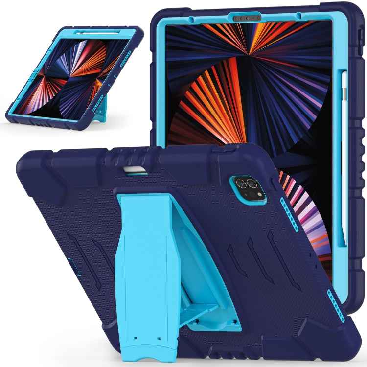 3-Layer Protection Screen Frame + PC + Silicone Shockproof Combination Case with Holder, For iPad Pro 12.9 2022 / 2021, For iPad Pro 12.9 2020