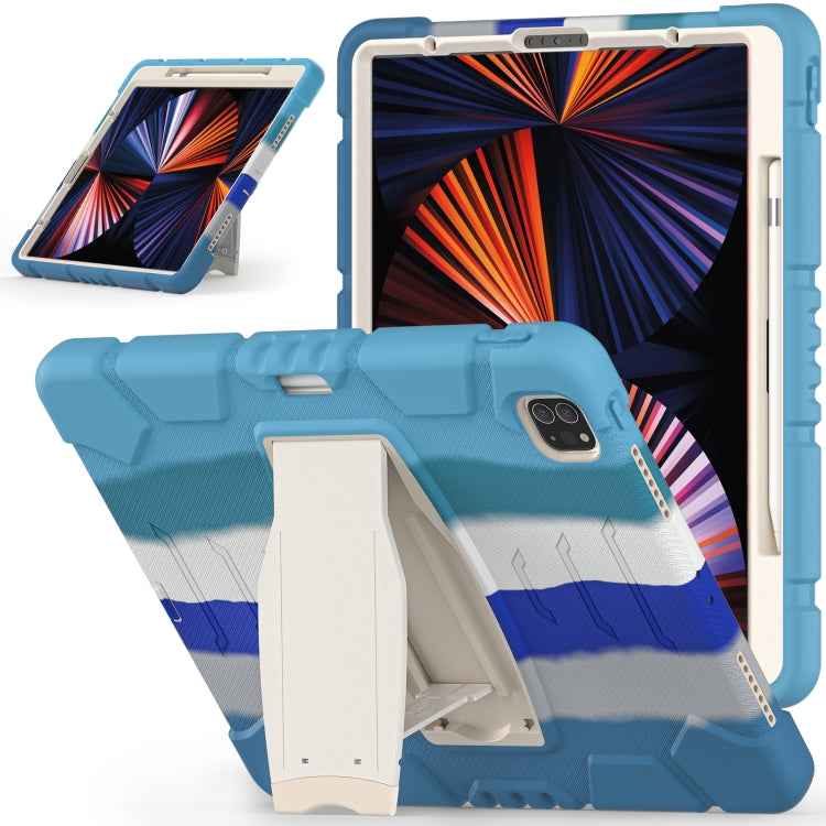 3-Layer Protection Screen Frame + PC + Silicone Shockproof Combination Case with Holder, For iPad Pro 12.9 2022 / 2021, For iPad Pro 12.9 2020