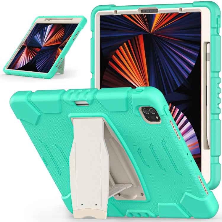 3-Layer Protection Screen Frame + PC + Silicone Shockproof Combination Case with Holder, For iPad Pro 12.9 2022 / 2021, For iPad Pro 12.9 2020
