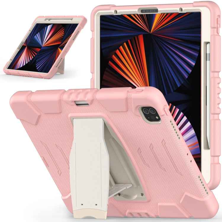 3-Layer Protection Screen Frame + PC + Silicone Shockproof Combination Case with Holder, For iPad Pro 12.9 2022 / 2021, For iPad Pro 12.9 2020