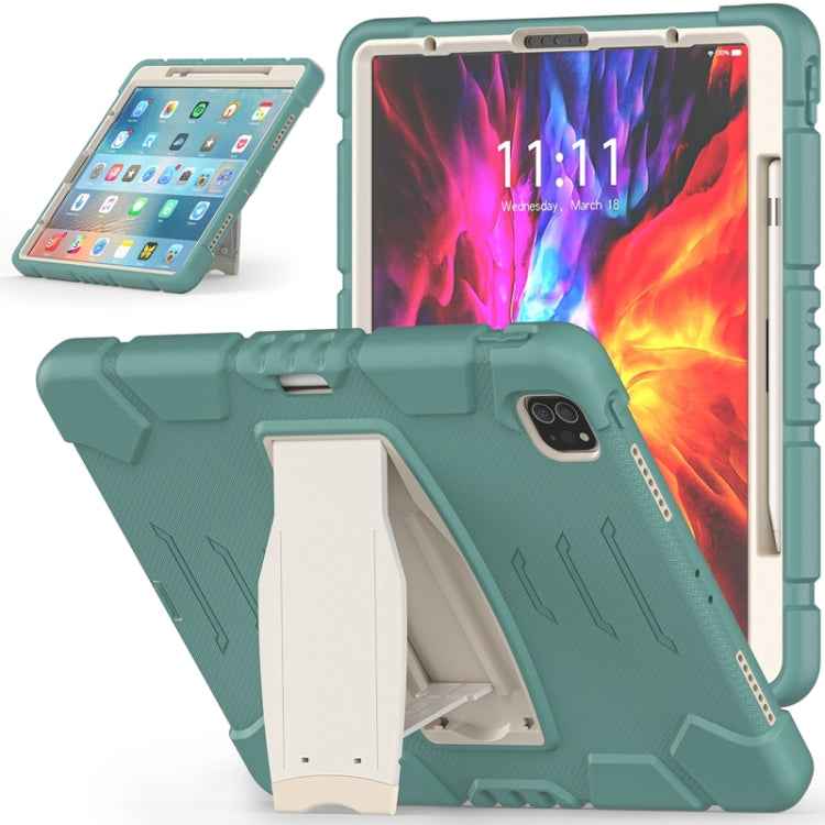 3-Layer Protection Screen Frame + PC + Silicone Shockproof Combination Case with Holder, For iPad Pro 12.9 2022 / 2021, For iPad Pro 12.9 2020