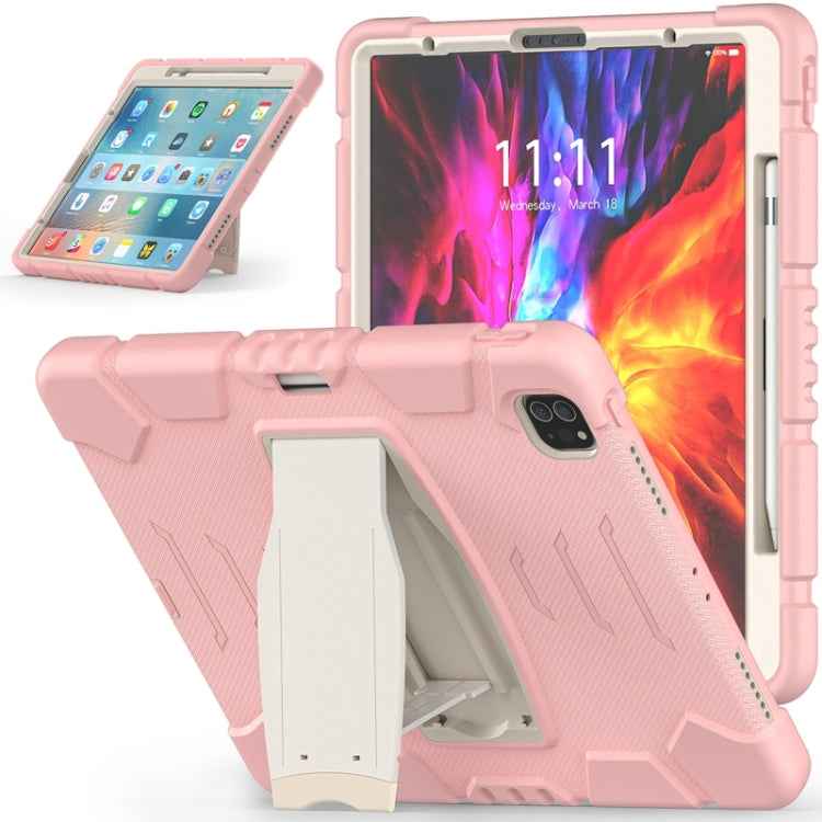 3-Layer Protection Screen Frame + PC + Silicone Shockproof Combination Case with Holder, For iPad Pro 12.9 2022 / 2021, For iPad Pro 12.9 2020