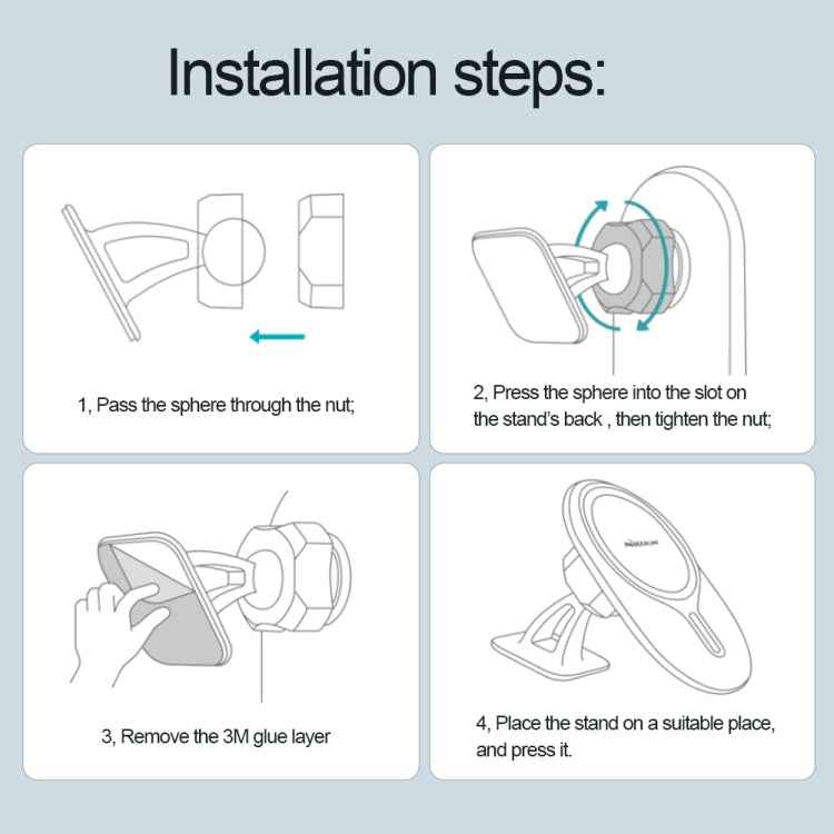 NILLKIN NKL01 MagRoad Lite Paste Type Car Magnetic Holder for iPhone 12 Series