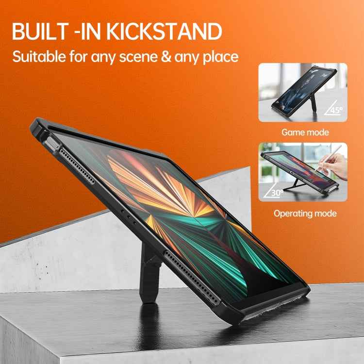 wlons Explorer Series PC + TPU Protective Case with Folding Holder, For iPad 10.2 2020 / 2019 / Air 2019 10.5, For iPad Pro 11 2022 / 2021 / 2020 / 2018 / Air 2020 10.9, For iPad Pro 12.9 2022 / 2021 / 2020 / 2018