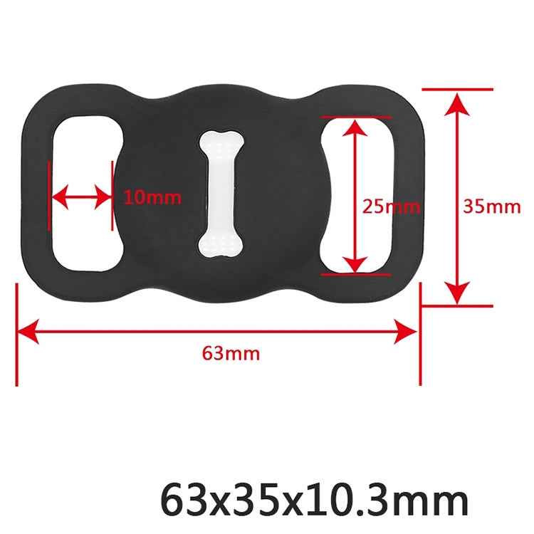 Shockproof Anti-scratch Silicone Case Protective Cover, Style: Bones, For AirTag