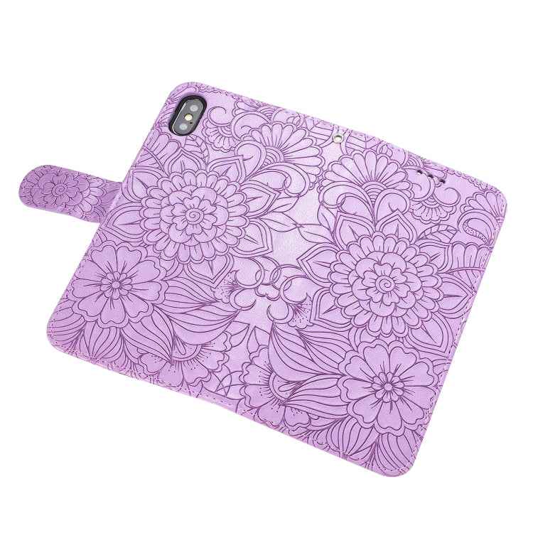 Skin Feel Embossed Sunflower Horizontal Flip Leather Case with Holder & Card Slots & Wallet & Lanyard, For iPhone X / XS, For iPhone XS Max, For iPhone 6 / 6s, For iPhone 6 Plus / 6s Plus, For iPhone 7 Plus / 8 Plus, For iPhone 7 / 8 / SE(2020)