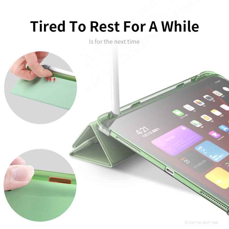Multi-folding Horizontal Flip PU Leather + TPU Aitbag Shockproof Half Paste Case with Holder & Pen Slot & Sleep / Wake-up Function, For iPad Pro 11 2022 / 2020/2021