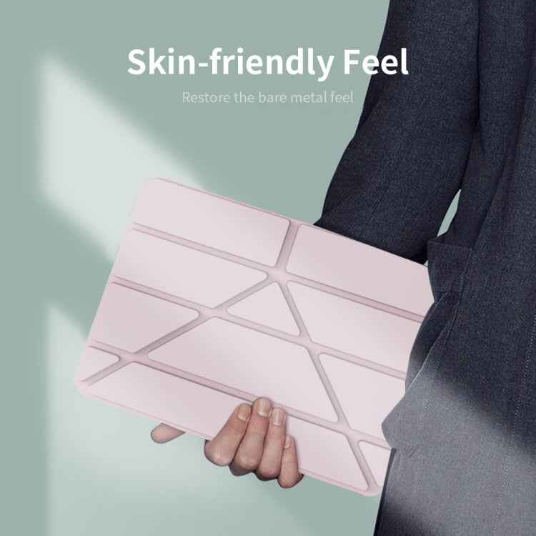 Multi-folding Horizontal Flip PU Leather + TPU Aitbag Shockproof Half Paste Case with Holder & Pen Slot & Sleep / Wake-up Function, For iPad Pro 11 2022 / 2020/2021