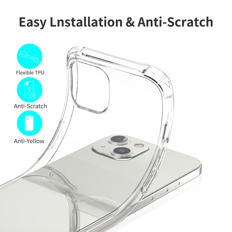 LESUDESIGN Rhino Shield Series TPU Anti-fall Transparent Phone Protective Case with Sound Conversion Design, For iPhone 13, For iPhone 13 Pro