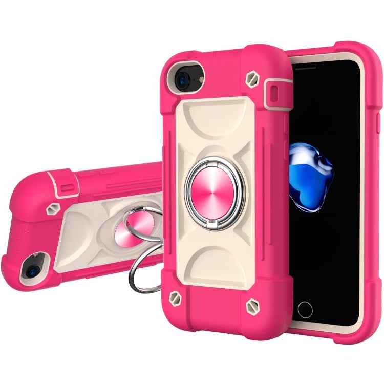 Shockproof Silicone + PC Protective Case with Dual-Ring Holder, For iPhone 6/6s/7/8/SE 2022 / SE 2020, For iPhone 6 Plus/6s Plus/7 Plus/8 Plus, For iPhone X / XS, For iPhone XR