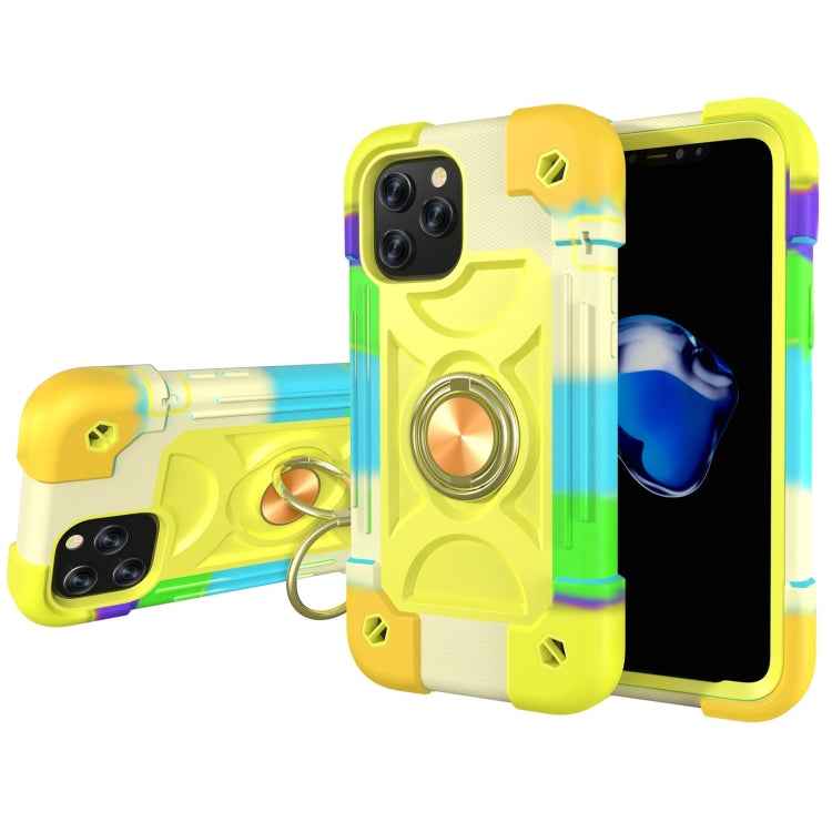 Shockproof Silicone + PC Protective Case with Dual-Ring Holder, For iPhone XS Max, For iPhone 11, For iPhone 11 Pro Max, For iPhone 12 mini