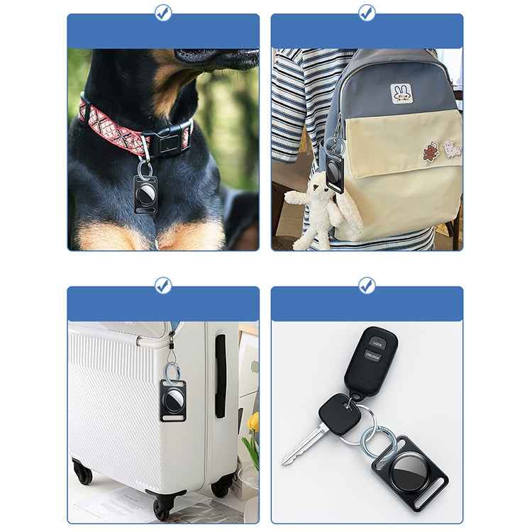 Magnetic Metal Protective Cover Case with Switchable Keychain Ring For AirTag 2nd Gen / AirTag 1st Gen