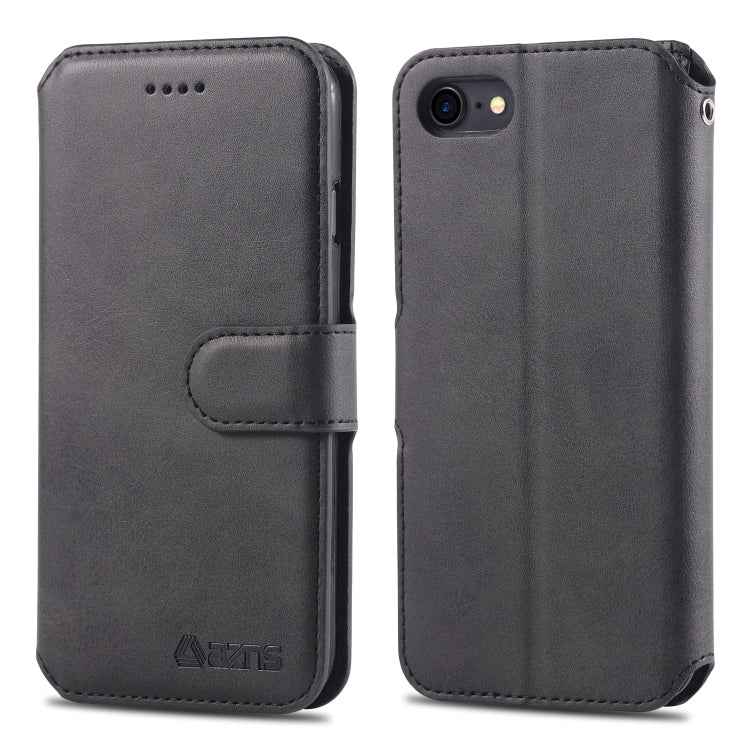 AZNS Calf Texture Magnetic Horizontal Flip PU Leather Case with Holder & Card Slots & Photo Frame