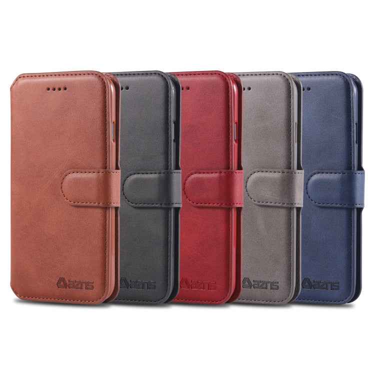AZNS Calf Texture Magnetic Horizontal Flip PU Leather Case with Holder & Card Slots & Photo Frame