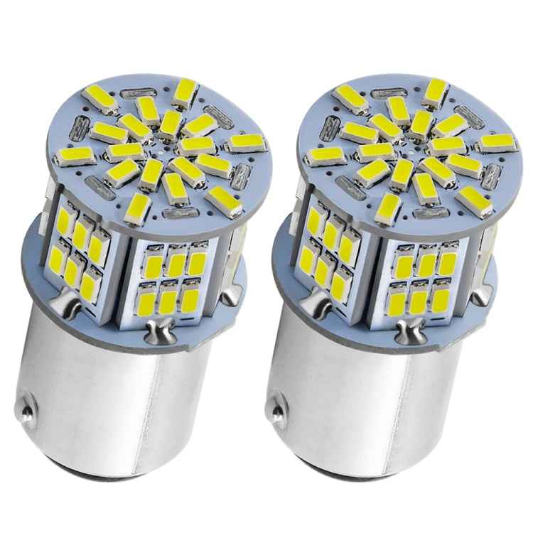 1 Pair E0052 9-14V 1157-54SMD-2835 6000K 1080LM White Light Car Decoding Brake Driving Light