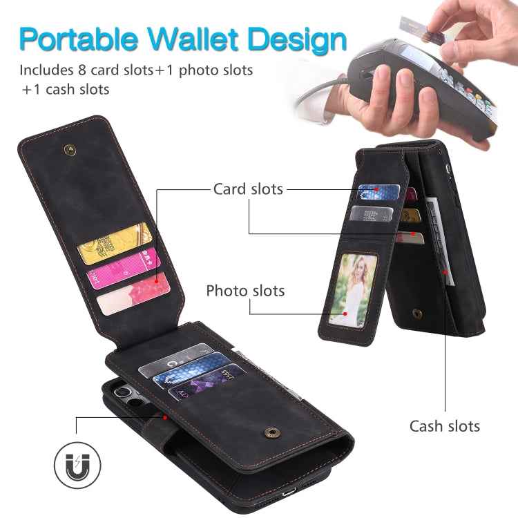 Skin Feel Business Horizontal Flip PU Leather Case with Holder & Multi-Card Slots & Wallet & Lanyard & Photo Frame, For iPhone 8 Plus / 7 Plus, For iPhone SE 2022 / SE 2020 / 8 / 7