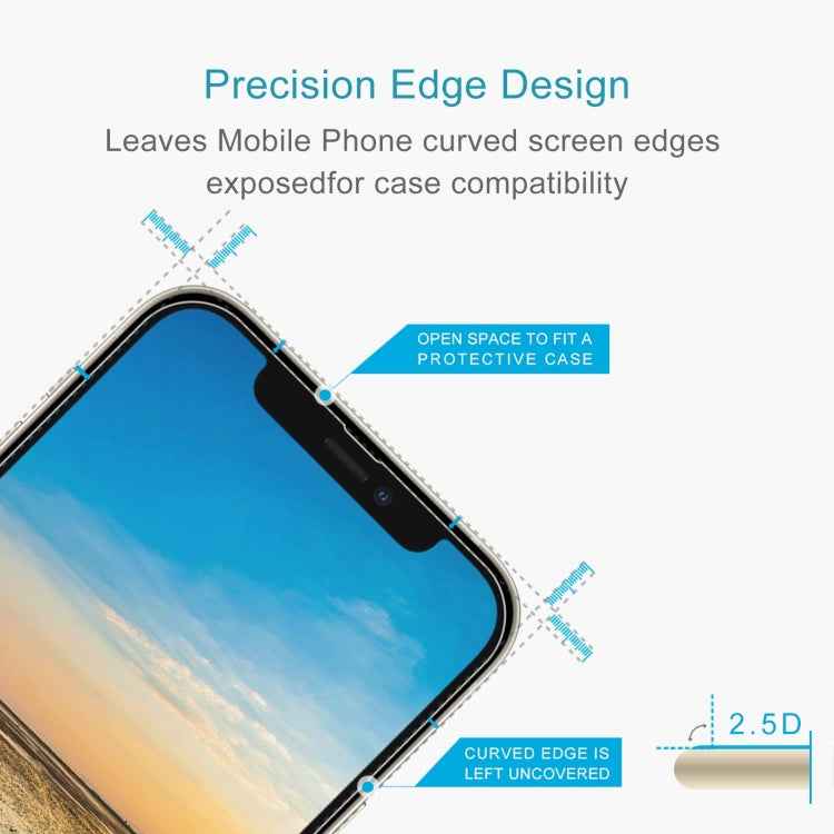For iPhone 17e / 16e / 13 / 13 Pro 50pcs 0.26mm 9H 2.5D Tempered Glass Film, For iPhone 13 mini (50pcs), For iPhone 17e / 16e / 13 / 13 Pro (50pcs), For iPhone 13 Pro Max (50pcs)