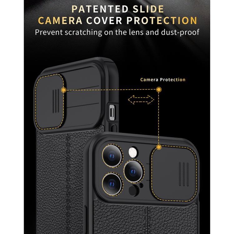 Litchi Texture Sliding Camshield TPU Protective Case, For iPhone 11, For iPhone 11 Pro, For iPhone 11 Pro Max, For iPhone 12, For iPhone 12 Pro, For iPhone 12 Pro Max