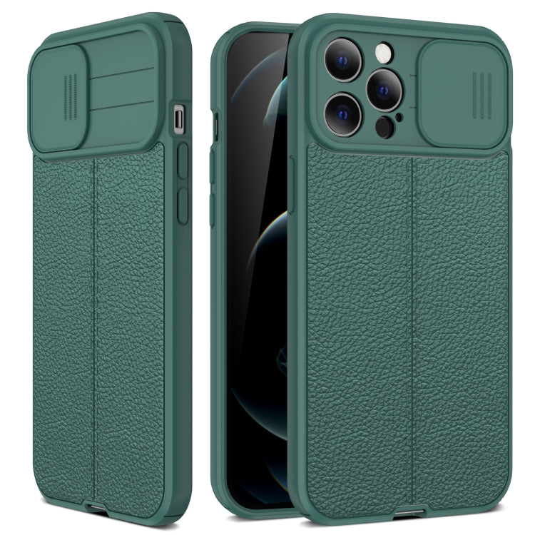 Litchi Texture Sliding Camshield TPU Protective Case, For iPhone 11, For iPhone 11 Pro, For iPhone 11 Pro Max, For iPhone 12, For iPhone 12 Pro, For iPhone 12 Pro Max