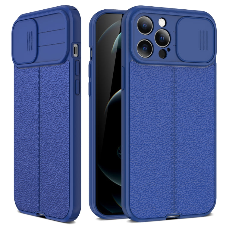 Litchi Texture Sliding Camshield TPU Protective Case, For iPhone 11, For iPhone 11 Pro, For iPhone 11 Pro Max, For iPhone 12, For iPhone 12 Pro, For iPhone 12 Pro Max