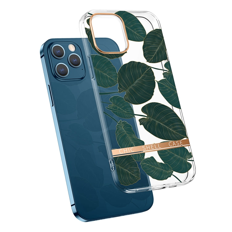 High Translucent Electroplating Flower Pattern TPU + PC Shockproof Case, For iPhone 11 Pro, For iPhone 12 Pro Max, For iPhone 11, For iPhone 11 Pro Max