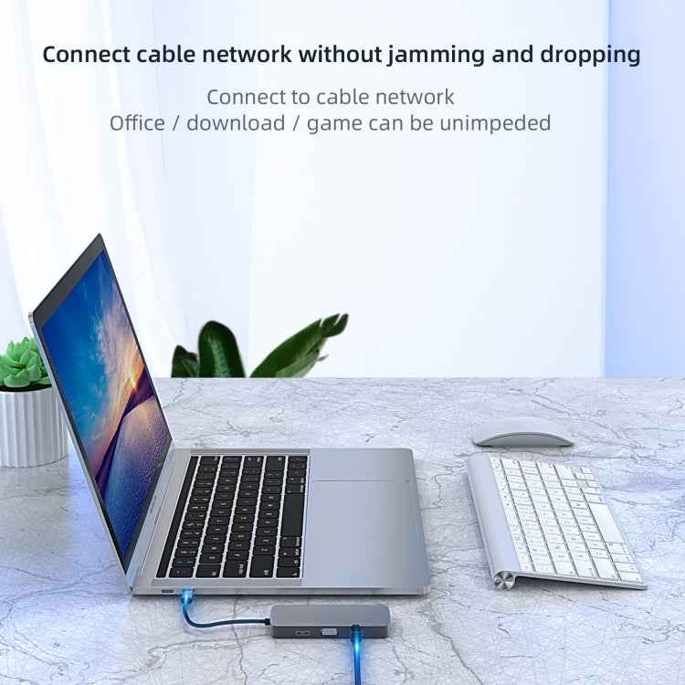 BL10V 10 in 1 USB-C / Type-C to RJ45 + VGA + HDMI + 3.5mm AUX + SD / TF Card Slot + PD USB-C / Type-C + USB 3.0 + 2 USB 2.0 Ports Docking Station HUB