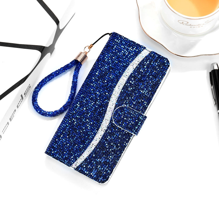 Glitter Powder Horizontal Flip Leather Case with Card Slots & Holder & Lanyard, For iPhone 13 mini, For iPhone 13, For iPhone 13 Pro, For iPhone 13 Pro Max, For Samsung Galaxy A03s(EU Version)