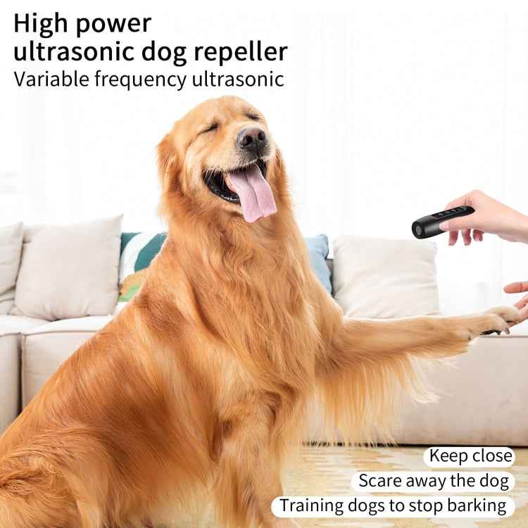 Tsattine N10 Ultrasonic Dog Repeller with LED Electricity Display & Flashlight