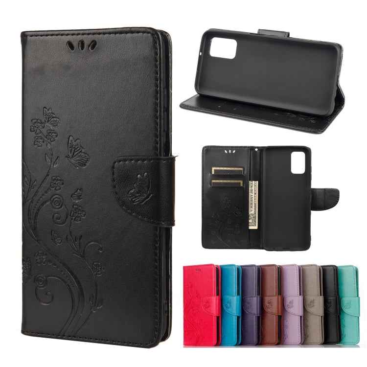 Butterfly Flower Pattern Horizontal Flip Leather Case with Holder & Card Slots & Wallet, For Samsung Galaxy A03s 164mm, For iPhone 13 mini, For iPhone 13, For iPhone 13 Pro, For iPhone 13 Pro Max