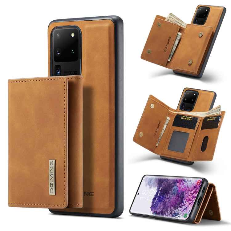 DG.MING M1 Series 3-Fold Multi Card Wallet Back Cover Shockproof Case with Holder Function, For Samsung Galaxy S20 Ultra, For Samsung Galaxy S20+
