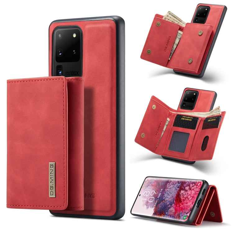 DG.MING M1 Series 3-Fold Multi Card Wallet Back Cover Shockproof Case with Holder Function, For Samsung Galaxy S20 Ultra, For Samsung Galaxy S20+