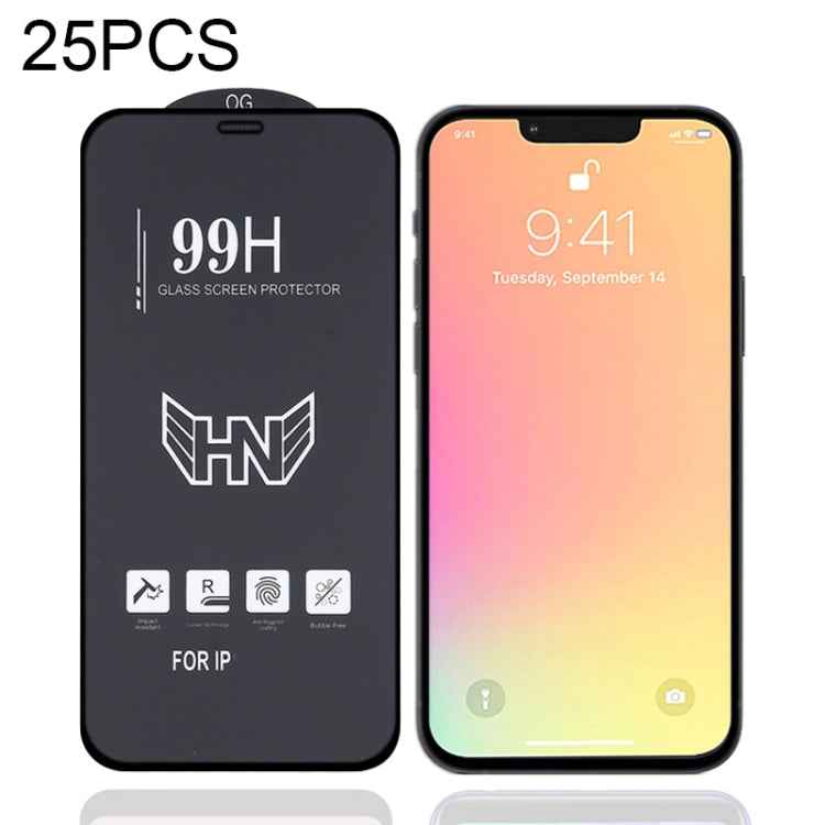 For iPhone 17e / 16e / 13 / 13 Pro 25pcs High Aluminum Large Arc Full Screen Tempered Glass Film, For iPhone 13 mini (25 PCS), For iPhone 17e / 16e / 13 / 13 Pro (25pcs), For iPhone 13 Pro Max (25pcs)