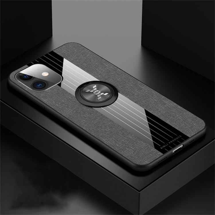 XINLI Stitching Cloth Textue Shockproof TPU Protective Case with Ring Holder