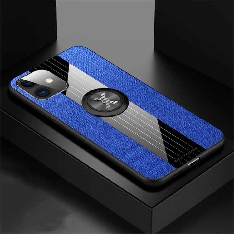 XINLI Stitching Cloth Textue Shockproof TPU Protective Case with Ring Holder