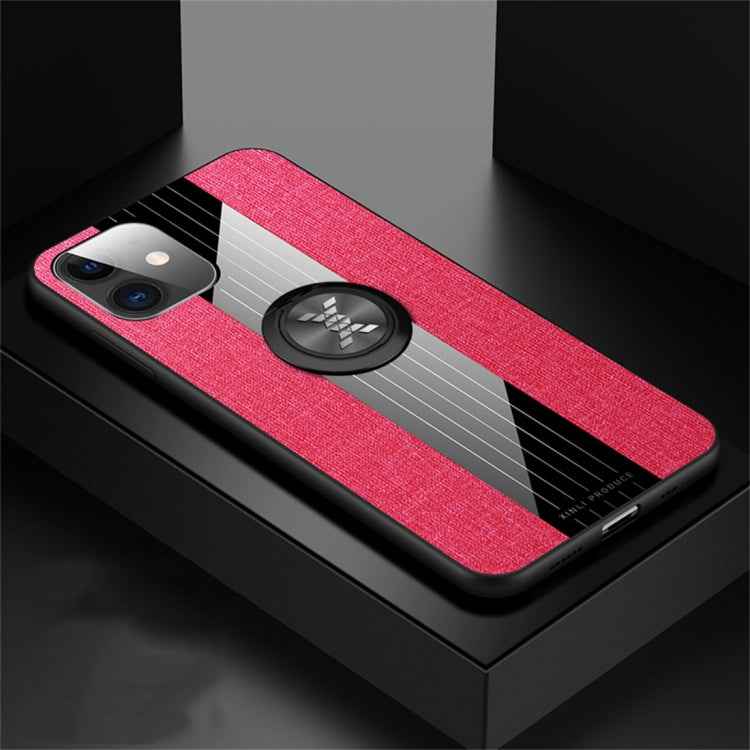 XINLI Stitching Cloth Textue Shockproof TPU Protective Case with Ring Holder
